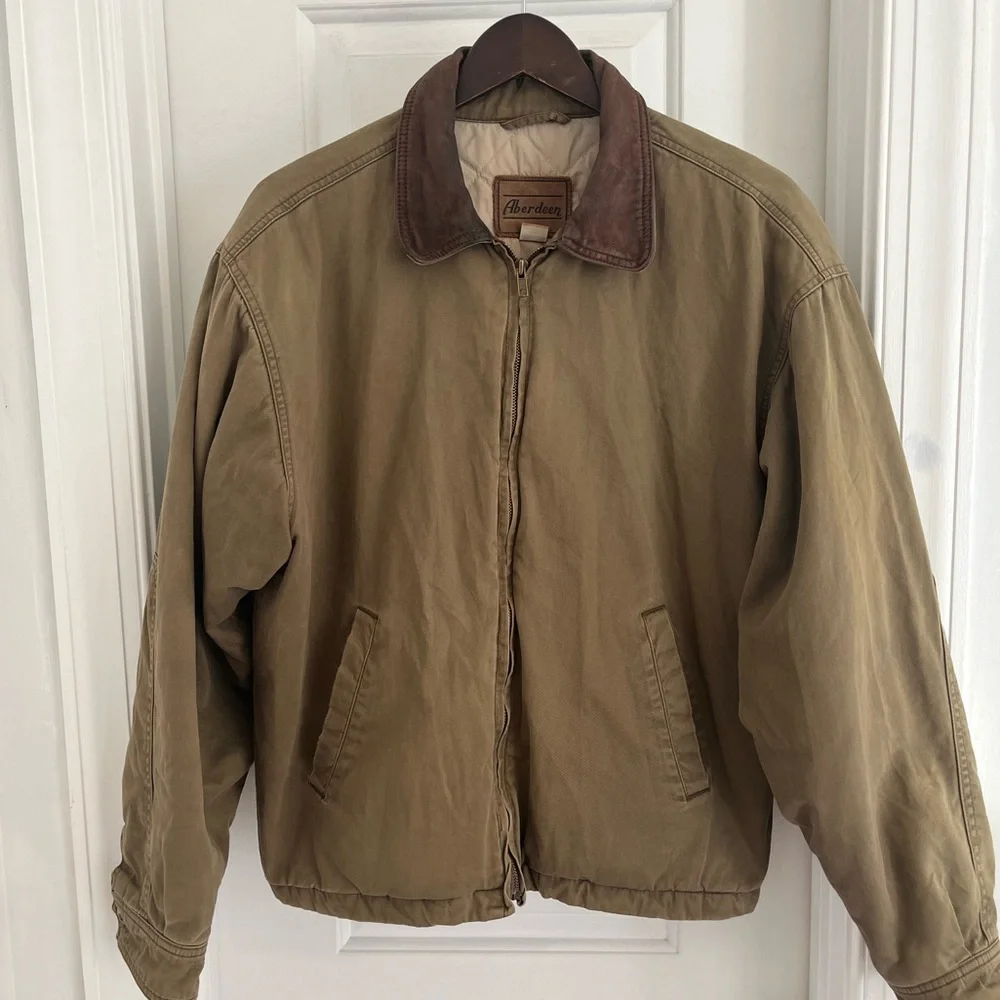 Vintage‎ Aberdeen Canvas Work Jacket Khaki Men’s M (26x25.5)